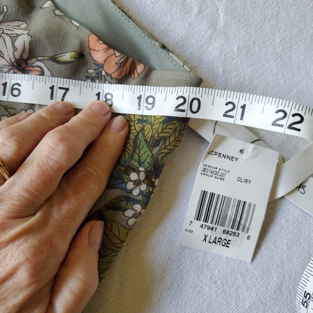 Speechless Sage Floral Sleeveless Maxi Lined Sz. XL‎ Dress - Picture 5 of 11